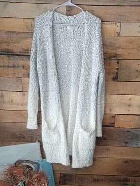 ruby moon Cream Open-Front Cozy Cardigan